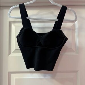 Forever 21 Black Ribbed Tank Top